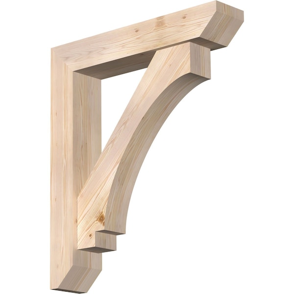 Ekena Millwork Imperial Slat Smooth Bracket w/ Offset Brace, Douglas Fir, 7 1/2"W x 38"D x 44"H BKT0806X38X44IMP06SDF - main